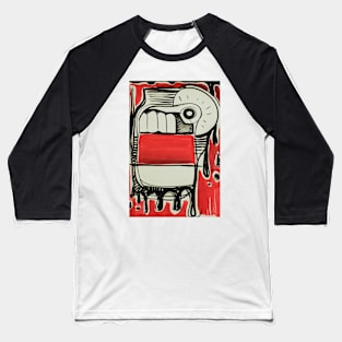 Abstract red and black illustration Baseball T-Shirt